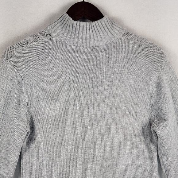 Kian D Mens Sweater Button Cable Knit Gray Size M Long Sleeve Cotton Blend EUC - Picture 7 of 11